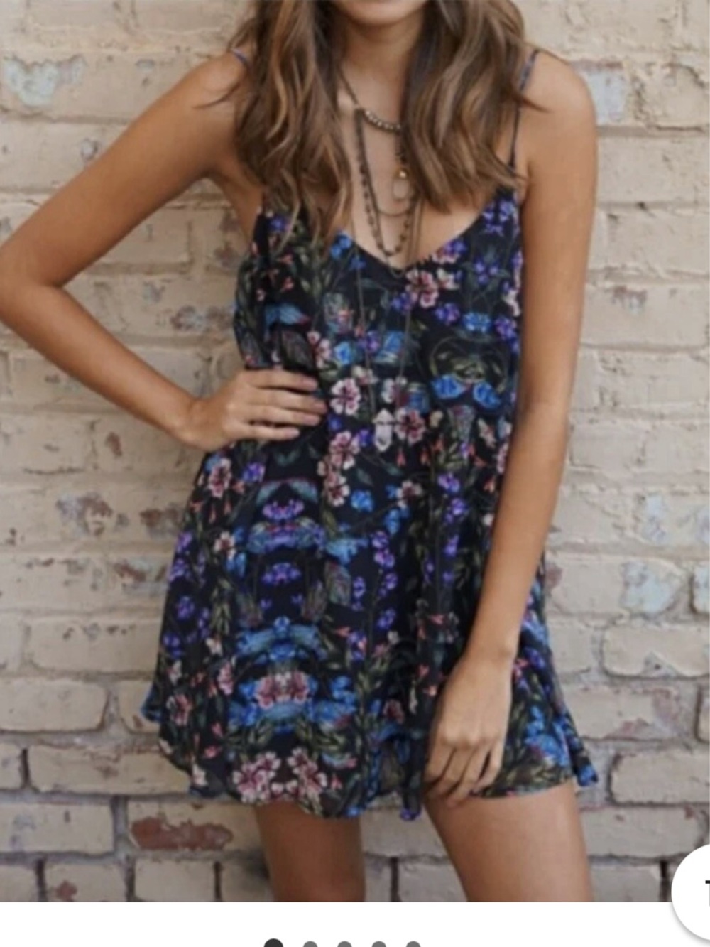 Show Me Your Mumu Talking TulipsCircus  Black Floral Mini Dress